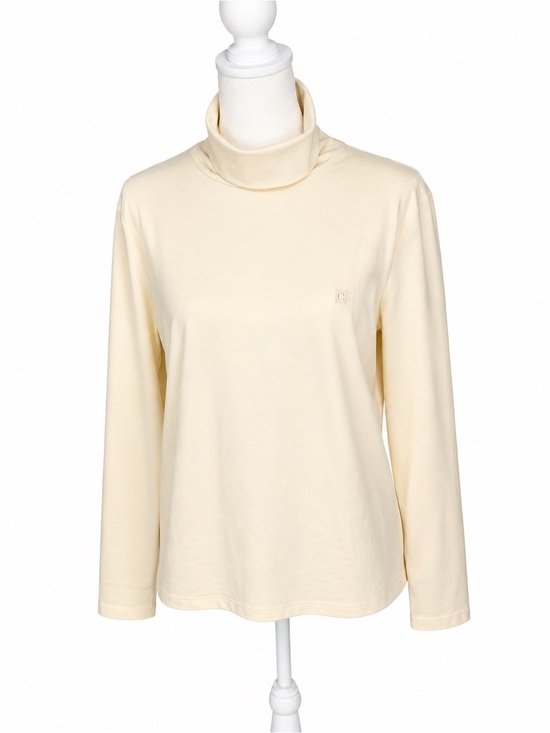 Chaps Tops - Chaps Classic Cream Turtleneck Long-Sleeve Top